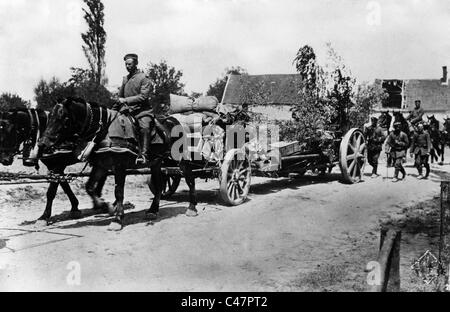 L'artillerie est en marche dans le Moyen-Orient, 1915 Banque D'Images