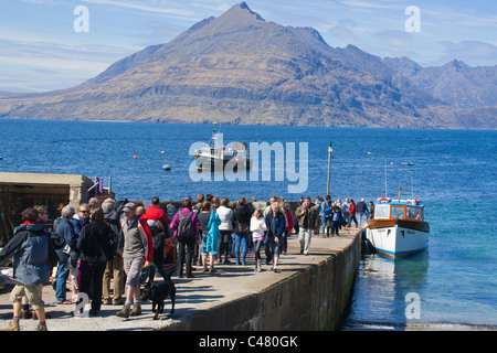 Cuillin noires d'Elgol, île de Skye, région des hautes, l'Écosse, novembre Banque D'Images