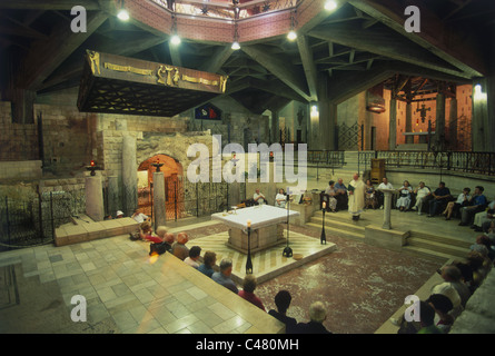 Vue sur l'église de l'Annonciation à Nazareth Banque D'Images