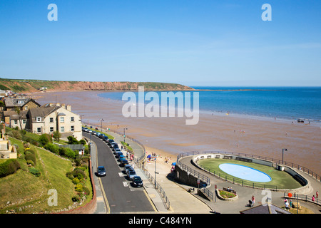 À partir de sables bitumineux Filey Crescent Hill St Francis Bay North Yorkshire Angleterre Banque D'Images