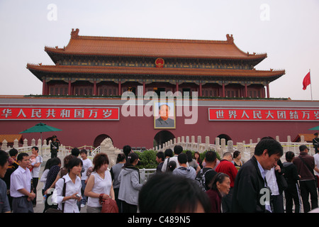 Cité Interdite, la Place Tiananmen, Pékin, Chine Banque D'Images