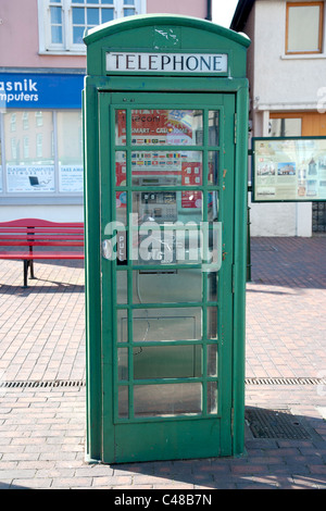 Téléphone irlandais vert fort Kinsale County Cork Banque D'Images