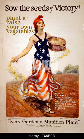 Jardin de la Victoire, de l'affiche c1918. Créé par l'artiste James Montgomery Flagg. Bibliothèque du Congrès (Richard B. Levine) Banque D'Images