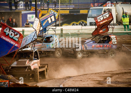 0ne formule 1 f1 voiture voitures stockcars schiste stockcar race course racers rails full contact sport motor sports sp Banque D'Images