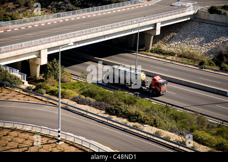 Photographie aérienne du Wadi Milek Elyakim junction dans Banque D'Images