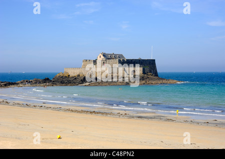 France, Bretagne (Bretagne), Saint Malo, château, fort national Banque D'Images