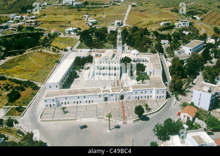 Photo aérienne de l'île grecque de Tinos Banque D'Images