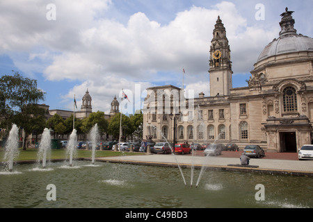 L'hôtel de ville, Cardiff, South Glamorgan, Pays de Galles, Royaume-Uni Banque D'Images