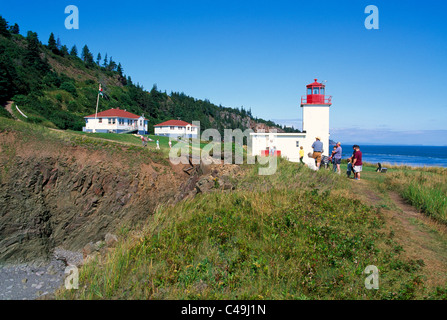Cape d'Or, Nouvelle-Écosse, Canada - le phare du Cap d'or le long de la baie de Fundy et le bassin - Les phares de la Côte Est Banque D'Images