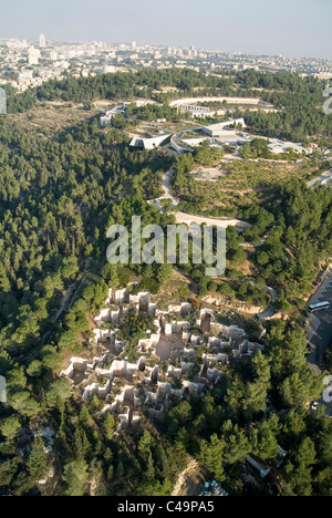 Photo aérienne de Yad Vashem à Jérusalem ouest Banque D'Images