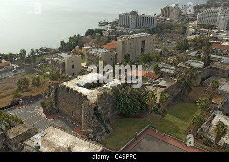 Photographie aérienne de la ville de Tibériade, dans la mer de Galilée Banque D'Images