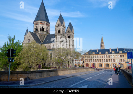 L'église de Temple Neuf dans la ville de Metz, Moselle, Lorraine, France Banque D'Images