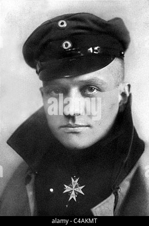 Baron Rouge, Manfred von Richtofen, Manfred Albrecht Freiherr von Richthofen, le Baron Rouge fighter pilot ace. Banque D'Images