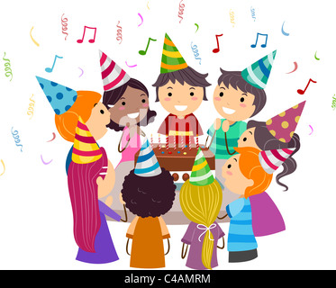 Illustration Pour Joyeux Anniversaire Garcon Photo Stock Alamy