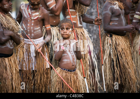 L'Australie, Queensland, Laura. Les danseurs de la rivière Lockhart au Festival de danse autochtones Laura. Banque D'Images