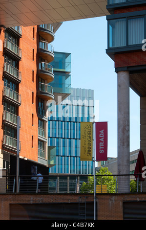 L'appartement Leftbank et immeubles de bureaux à l'Spinningfields, Manchester, Angleterre, Royaume-Uni. Banque D'Images