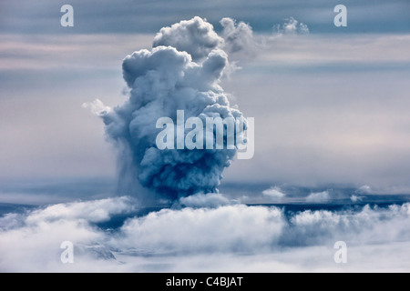 Grimsvotn éruption volcanique en Islande, le glacier Vatnajokull Banque D'Images