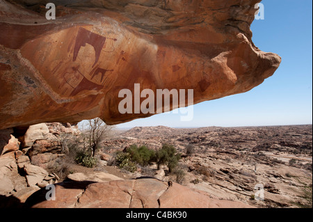 Las Geel art-rock, le Somaliland, en Somalie Banque D'Images