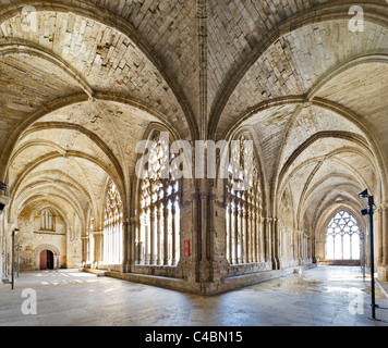 Cloître gothique de la Seu Vella (ancienne cathédrale), Lleida (Lérida), Catalogne, Espagne Banque D'Images