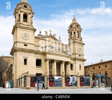 La Cathédrale de Santa Maria dans le centre historique de la vieille ville (Casco Viejo), Pampelune, Navarre, Espagne Banque D'Images