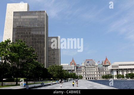 Empire State Plaza, le Capitole de l'État de New York à Albany Banque D'Images