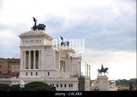 Photo panoramique du monument à la place de Venise - Rome, Italie Banque D'Images