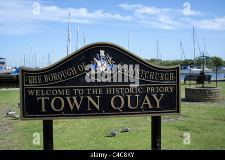 Town Quay signer Christchurch Dorset UK Banque D'Images