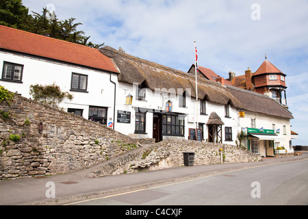 Vue du Soleil Levant Hotel Lynmouth Devon Banque D'Images