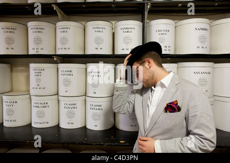 Lock & Co hatters, St James's Street, Londres. Photo:Jeff Gilbert Banque D'Images