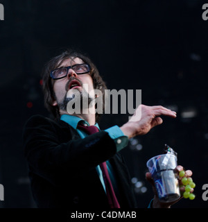 Pulp joue le Isle of Wight Festival 2011, Newport le 11 juin 2011. Les personnes sur la photo : Jarvis Cocker. Photo par Julie Edwards Banque D'Images