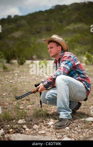 La chasse au fusil fusil Cowboy Banque D'Images