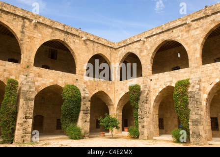 Khan al-Franj (Travellers Inn), Sidon, le sud du Liban. Banque D'Images