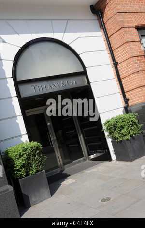 Tiffany&Co vente dans Sloane Street, Londres. Banque D'Images