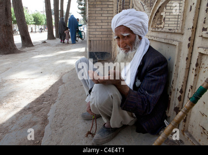 Begger à Herat, Afghanistan Banque D'Images