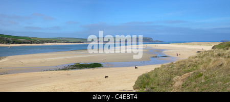 Photo panoramique de l'estuaire de Camel Rock près de North Cornwall England UK GB British Isles Banque D'Images