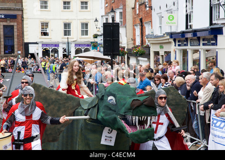 Grand lit de Knaresborough Race 2011 North Yorkshire Knaresborough Banque D'Images