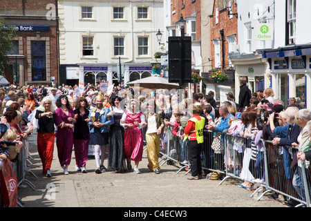 Grand lit de Knaresborough Race 2011 North Yorkshire Knaresborough Banque D'Images