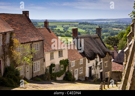 Gold Hill, Shaftesbury, Dorset, England, UK Banque D'Images