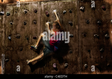 Rock Climber en action Banque D'Images