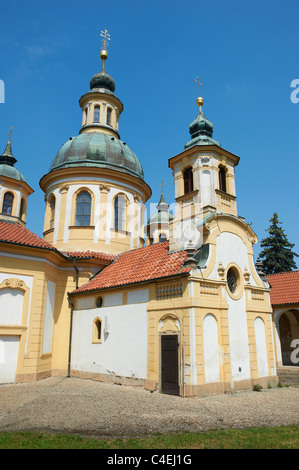 Église de pèlerinage de la Vierge Marie, Bila Hora, Prague, République Tchèque Banque D'Images