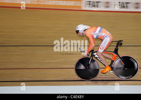 Jenning HUIZENGA Pays-Bas Coupe du Monde UCI sur piste Vélodrome de Manchester de la concurrence Banque D'Images