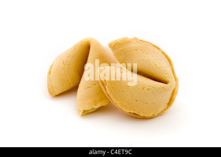 Deux biscuits isolated on white Banque D'Images