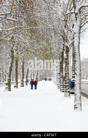 Centre commercial couvert de neige, London, UK Banque D'Images