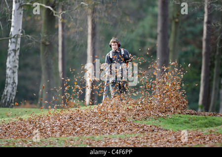 Un motif Keeper au Club de Golf efface feuilles des cours. Banque D'Images