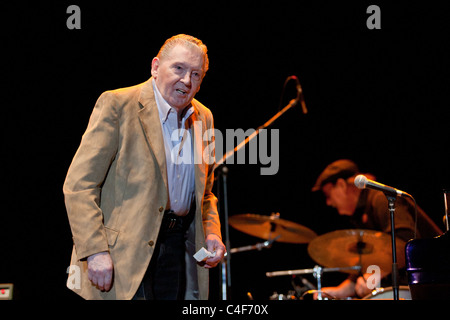 Jerry Lee Lewis sur le concert à Budapest, Hongrie, 2010.10.31 Banque D'Images