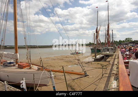 Bateaux sur la rivière Blackwater à la ville d'Essex de Malden Banque D'Images