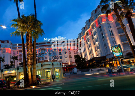 Hôtel Majestic Barrière, Cannes Banque D'Images