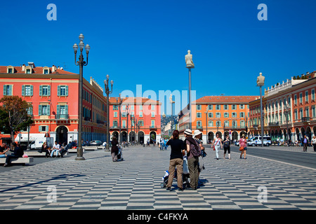Europe, France, Alpes-Maritimes (06), la Place Masséna Banque D'Images