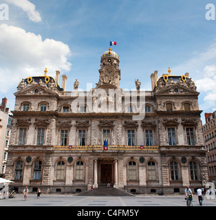 L'hôtel de ville de Lyon (Hôtel de Ville) - L'un des plus grand bâtiment historique en Lyon, France Banque D'Images