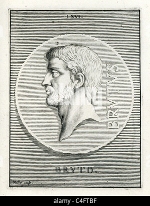 Portrait classique de Lucius Junius Brutus, fondateur de la République Romaine et traditionnellement l'un des premiers consuls en 509 av. Banque D'Images